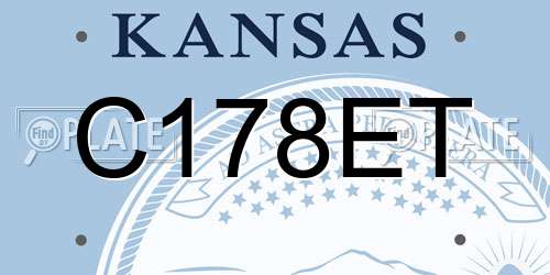 C178ET Kansas License Plate