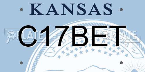 C17BET Kansas License Plate
