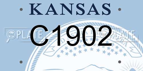 C1902 Kansas License Plate
