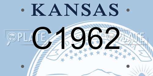 C1962 Kansas License Plate