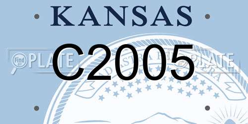 C2005 Kansas License Plate