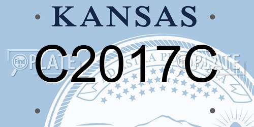 C2017C Kansas License Plate