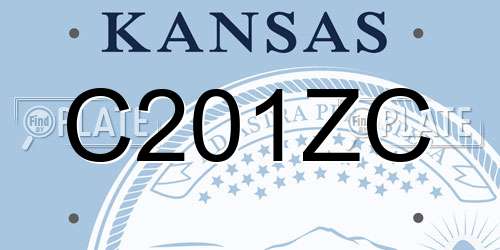 C201ZC Kansas License Plate
