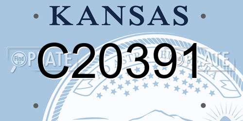 C20391 Kansas License Plate