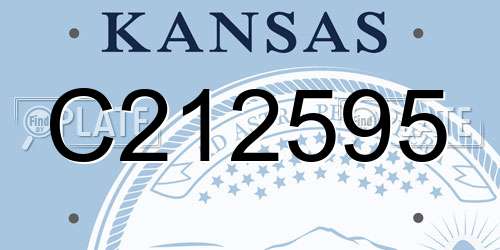 C212595 Kansas License Plate