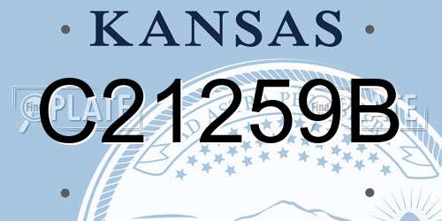 C21259B Kansas License Plate