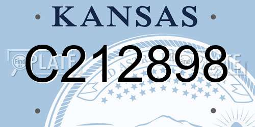 C212898 Kansas License Plate