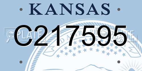 C217595 Kansas License Plate