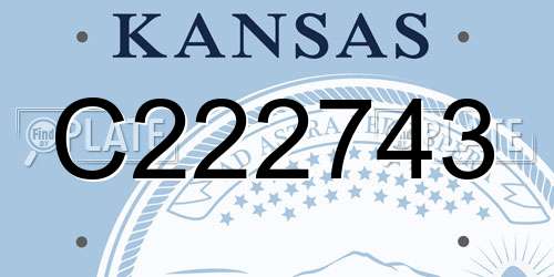 C222743 Kansas License Plate