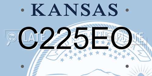 C225EO Kansas License Plate