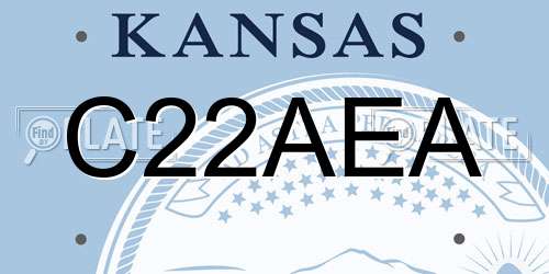 C22AEA Kansas License Plate