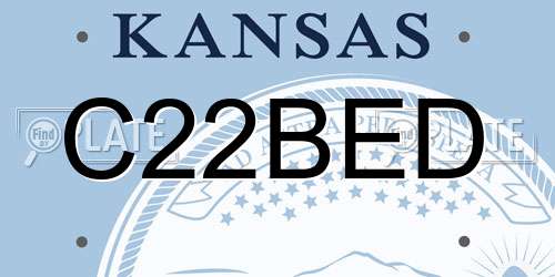 C22BED Kansas License Plate