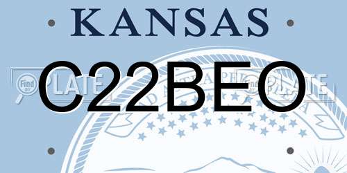 C22BEO Kansas License Plate