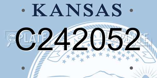 C242052 Kansas License Plate