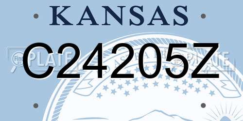 C24205Z Kansas License Plate
