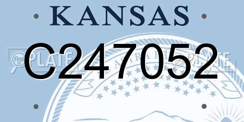 C247052 Kansas License Plate