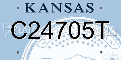 C24705T Kansas License Plate