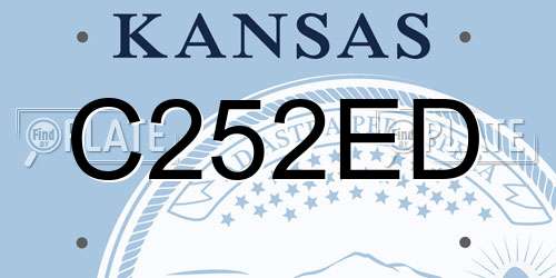 C252ED Kansas License Plate