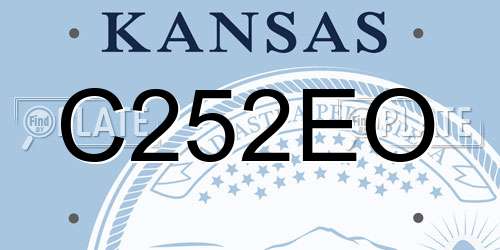 C252EO Kansas License Plate