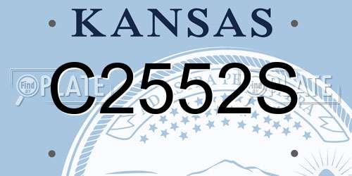 C2552S Kansas License Plate