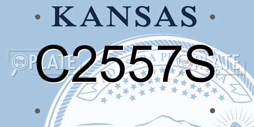 C2557S Kansas License Plate