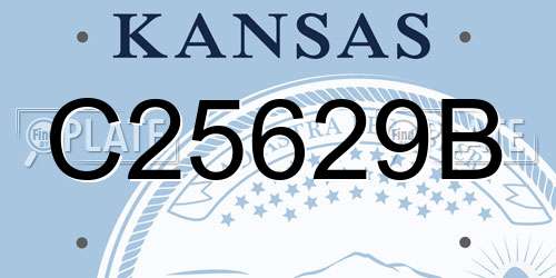 C25629B Kansas License Plate
