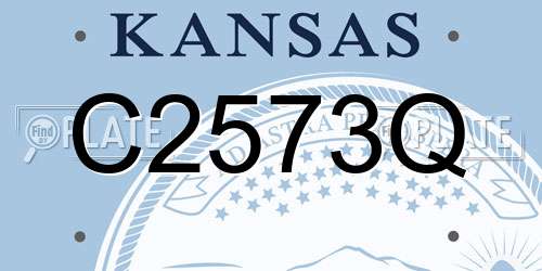C2573Q Kansas License Plate