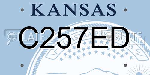 C257ED Kansas License Plate
