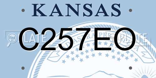 C257EO Kansas License Plate