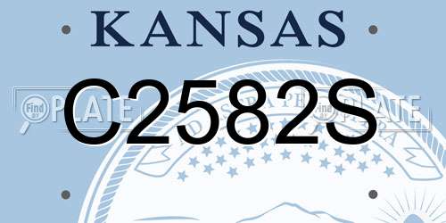 C2582S Kansas License Plate
