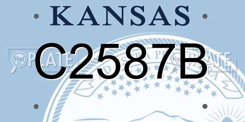C2587B Kansas License Plate