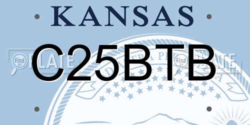 C25BTB Kansas License Plate