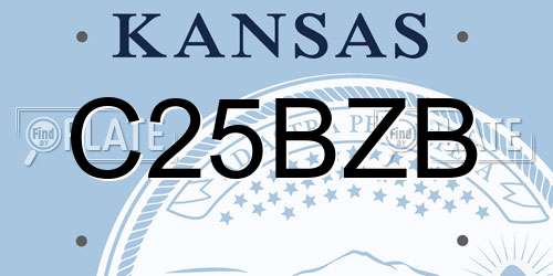 C25BZB Kansas License Plate