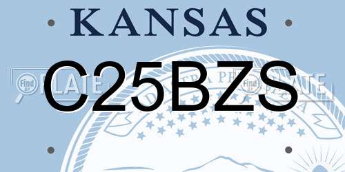 C25BZS Kansas License Plate