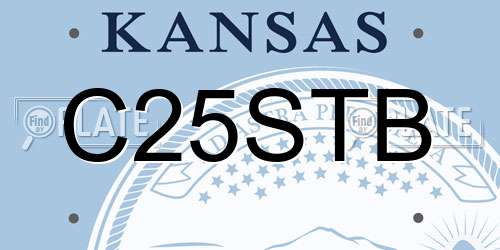 C25STB Kansas License Plate