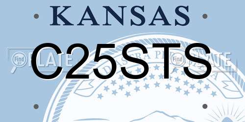 C25STS Kansas License Plate