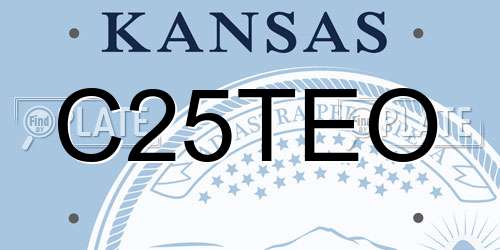 C25TEO Kansas License Plate