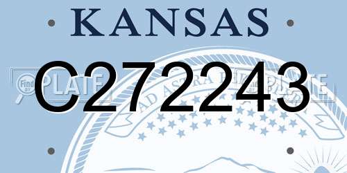 C272243 Kansas License Plate