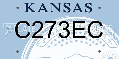 C273EC Kansas License Plate