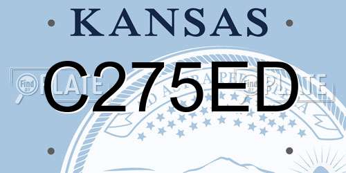 C275ED Kansas License Plate
