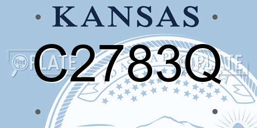 C2783Q Kansas License Plate