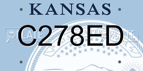 C278ED Kansas License Plate