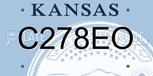 C278EO Kansas License Plate