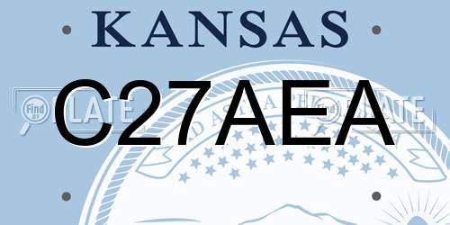 C27AEA Kansas License Plate