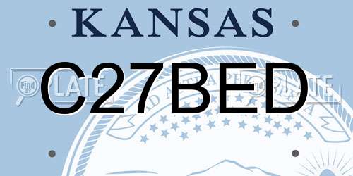 C27BED Kansas License Plate