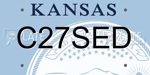 C27SED Kansas License Plate