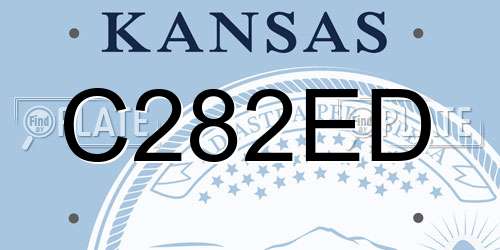 C282ED Kansas License Plate