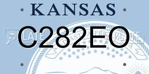 C282EO Kansas License Plate