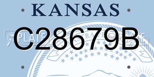 C28679B Kansas License Plate