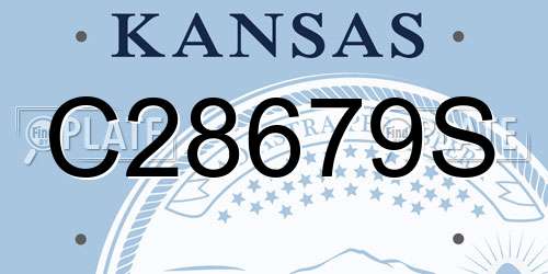 C28679S Kansas License Plate